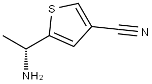 (R)-5-(1-Aminoethyl)thiophene-3-carbonitrile Structure