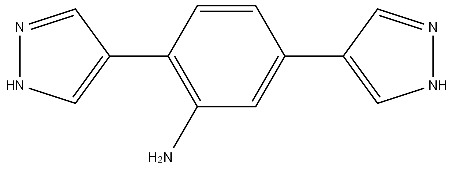 2,5-DI(4H-PYRAZOL-4-YL)ANILINE,1391524-18-7,结构式
