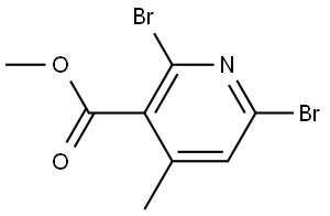 Methyl 2,6-dibromo-4-methyl-3-pyridinecarboxylate 结构式