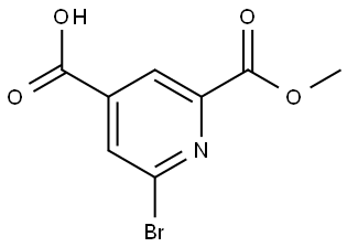 2-Bromo-6-(methoxycarbonyl)isonicotinic acid Structure
