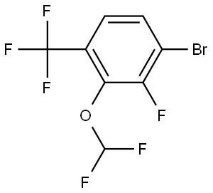 1-bromo-3-(difluoromethoxy)-2-fluoro-4-(trifluoromethyl)benzene 化学構造式