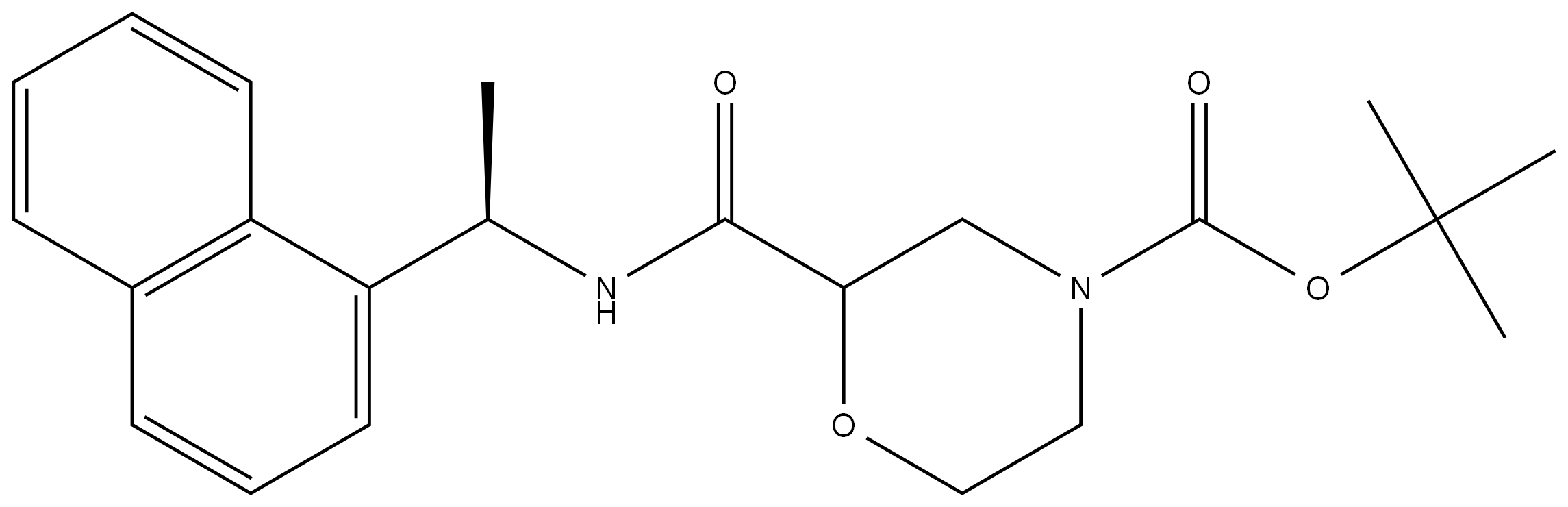 tert-butyl 2-(((R)-1-(naphthalen-1-yl)ethyl)carbamoyl)morpholine-4-carboxylate Structure
