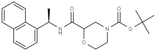 tert-butyl 2-(((R)-1-(naphthalen-1-yl)ethyl)carbamoyl)morpholine-4-carboxylate 结构式