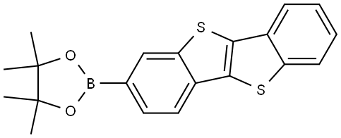 2-(benzo[b]benzo[4,5]thieno[2,3-d]thiophen-2-yl)-4,4,5,5-tetramethyl-1,3,2-dioxaborolane Struktur