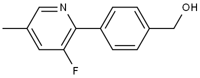 4-(3-Fluoro-5-methyl-2-pyridinyl)benzenemethanol Structure