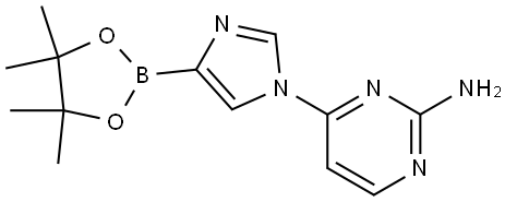 1-(2-Amino-4-pyrimidyl)imidazole-4-boronic acid pinacol ester Structure