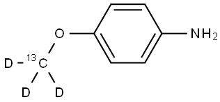 4-(methoxy-13C-d3)aniline,1404479-73-7,结构式