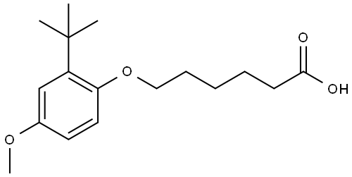 6-(2-(tert-butyl)-4-methoxyphenoxy)hexanoic acid Structure