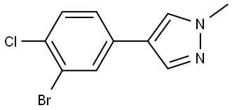4-(3-bromo-4-chlorophenyl)-1-methyl-1H-pyrazole Structure