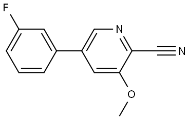 5-(3-Fluorophenyl)-3-methoxy-2-pyridinecarbonitrile Structure