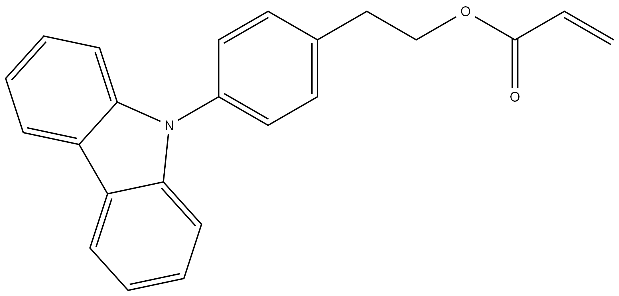2-Propenoic acid, 2-[4-(9H-carbazol-9-yl)phenyl]ethyl ester,1415913-49-3,结构式