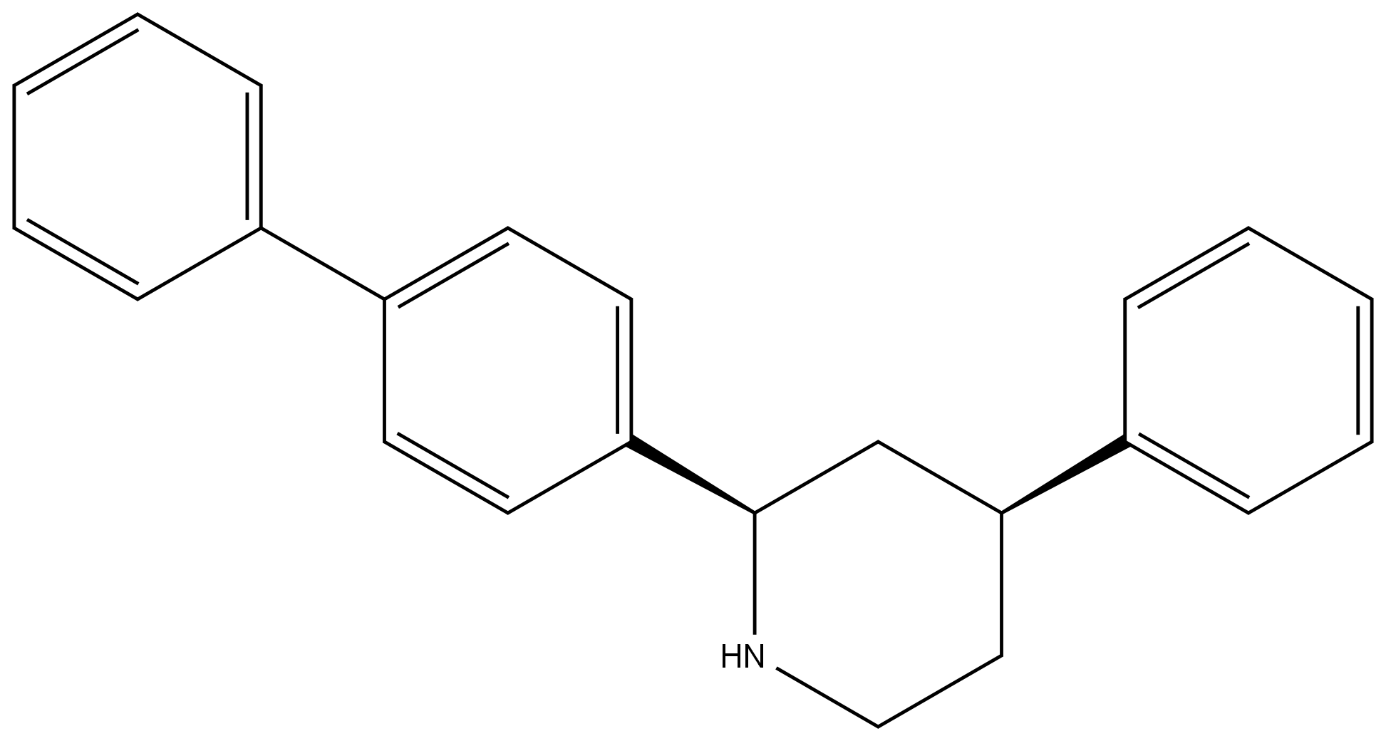 Piperidine, 2-[1,1′-biphenyl]-4-yl-4-phenyl-, (2R,4S)- Structure