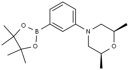 rel-3-[(2S,6R)-2,6-Dimethylmorpholino]phenylboronic Acid Pinacol Ester Structure