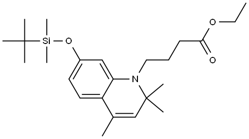 ethyl [7-(tert-butyldimethylsilyl)oxy-1,2-dihydro-2,2,4-trimethylquinoline]-1-butanoate|7-[[(1,1-二甲基乙基)二甲基甲硅烷基]氧基]-2,2,4-三甲基-1(2H)-喹啉丁酸乙酯