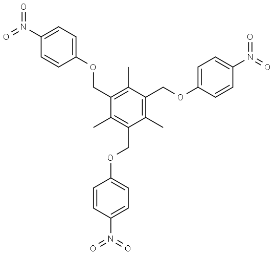4,4',4''-(((2,4,6-trimethylbenzene-1,3,5-triyl)tris(methylene))tris(oxy))tris(nitrobenzene) Structure