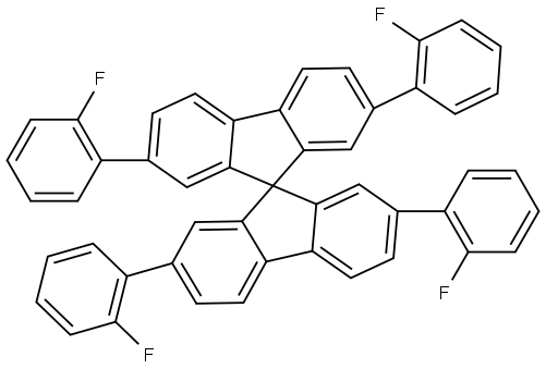2,2',7,7'-tetrakis(2-fluorophenyl)spiro-9,9'-bifuorene Structure