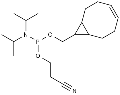 (1R,9S,E)-bicyclo[6.1.0]non-4-en-9-ylmethyl (2-cyanoethyl) diisopropylphosphoramidite Structure