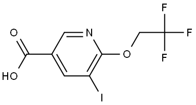 5-Iodo-6-(2,2,2-trifluoroethoxy)-3-pyridinecarboxylic acid,1426998-64-2,结构式