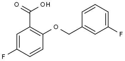 5-fluoro-2-((3-fluorobenzyl)oxy)benzoic acid Structure