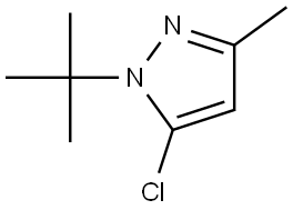 1-(tert-butyl)-5-chloro-3-methyl-1H-pyrazole 结构式