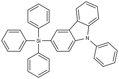 9-phenyl-3-(triphenylsilyl)-9H-carbazole Structure