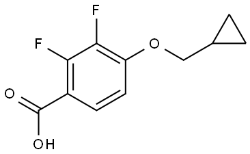 4-(cyclopropylmethoxy)-2,3-difluorobenzoic acid Struktur