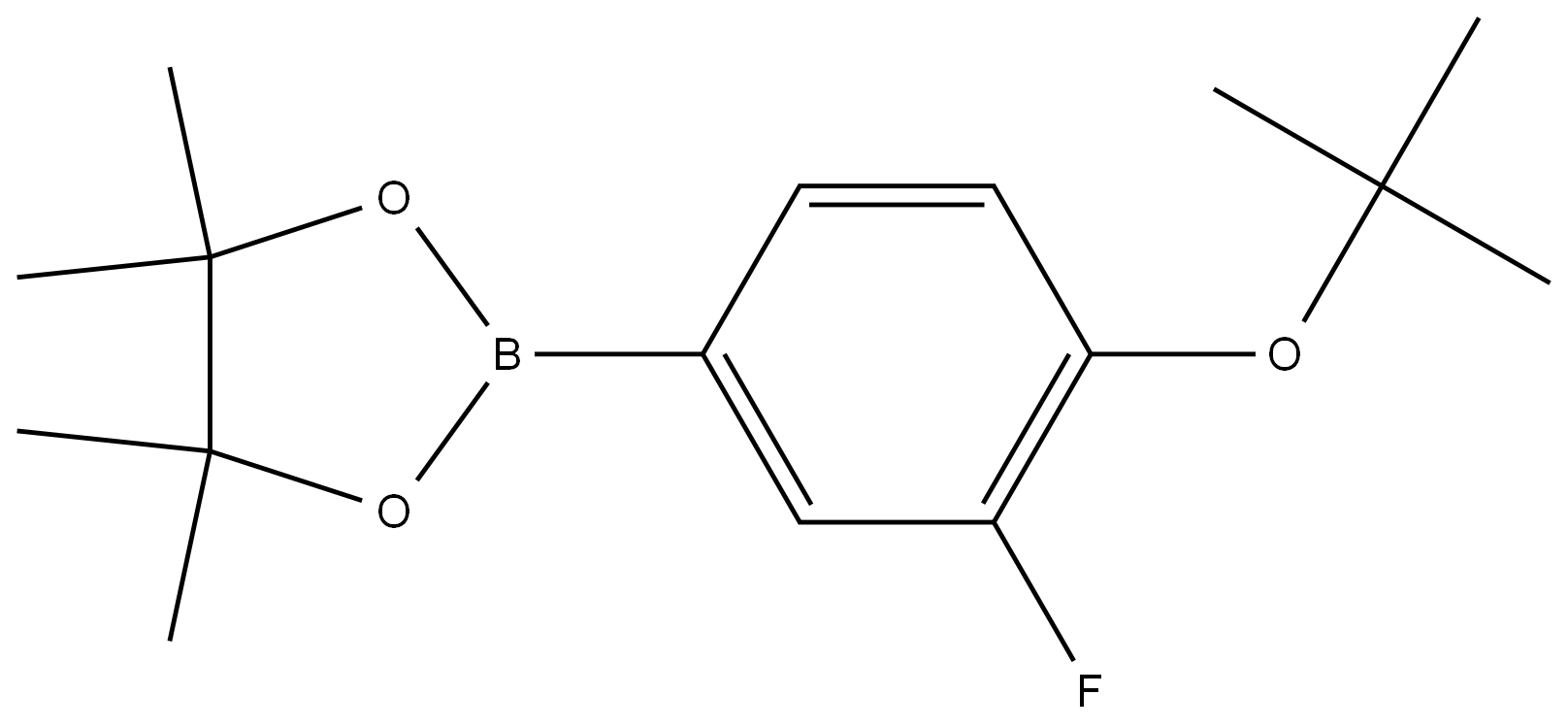 2-(4-(tert-butoxy)-3-fluorophenyl)-4,4,5,5-tetramethyl-1,3,2-dioxaborolane 结构式