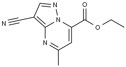 ethyl 3-cyano-5-methylpyrazolo[1,5-a]pyrimidine-7-carboxylate Structure