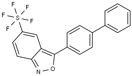 (OC-6-21)-(3-[1,1′-Biphenyl]-4-yl-2,1-benzisoxazol-5-yl)pentafluorosulfur,1440512-00-4,结构式