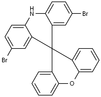 2,7-dibromo-10H-spiro[acridine-9,9'-xanthene Structure