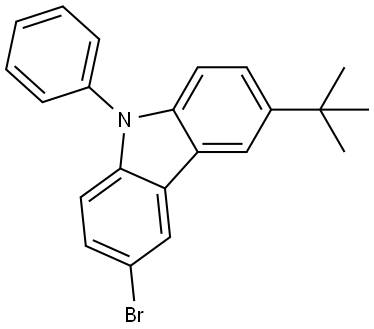 3-Bromo-6-(tert-butyl)-9-phenyl-9H-carbazole Structure