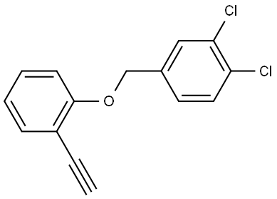 1,2-dichloro-4-((2-ethynylphenoxy)methyl)benzene Structure