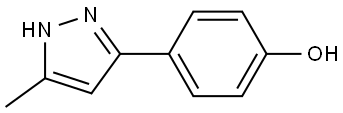 4-(5-Methyl-1H-pyrazol-3-yl)phenol Structure