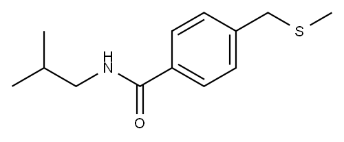 N-(2-Methylpropyl)-4-[(methylthio)methyl]benzamide 结构式