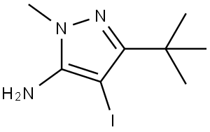 3-(tert-butyl)-4-iodo-1-methyl-1H-pyrazol-5-amine Structure
