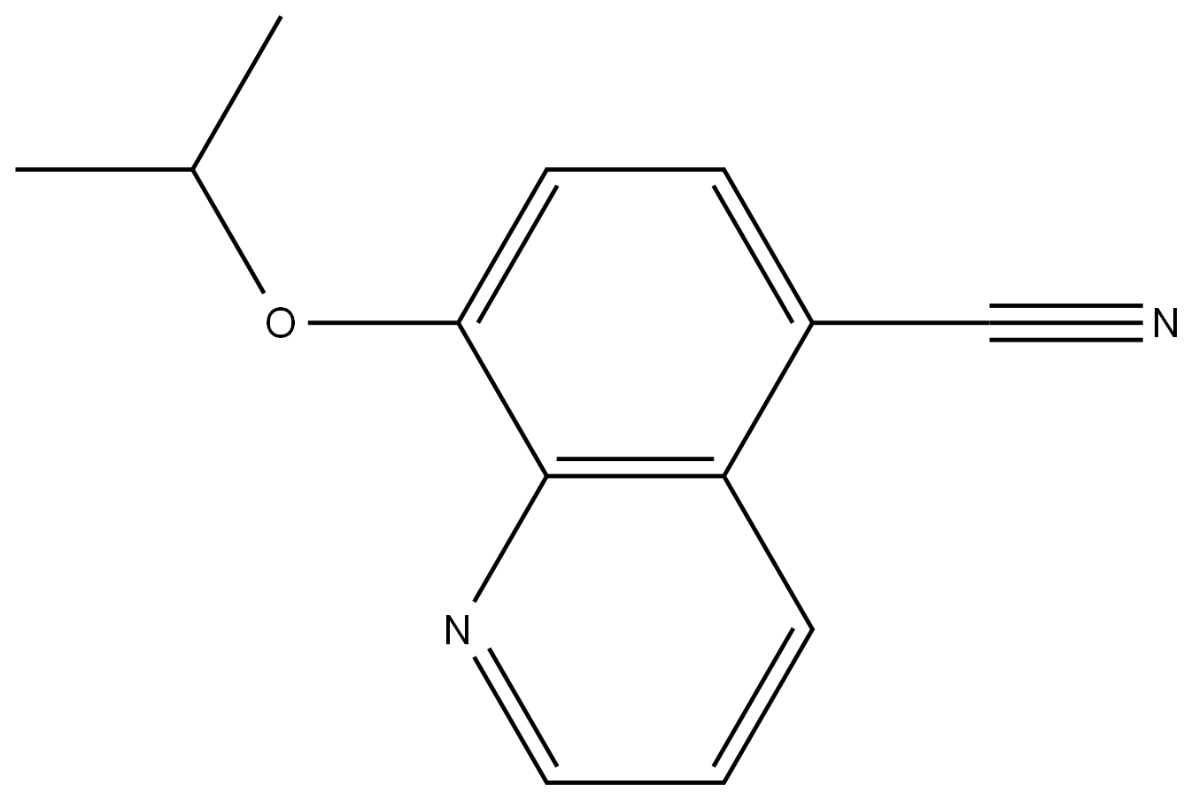 8-(1-Methylethoxy)-5-quinolinecarbonitrile 结构式