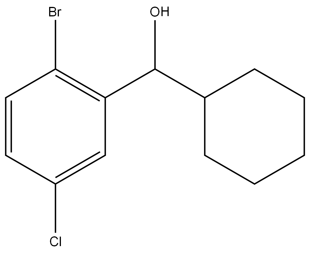 2-Bromo-5-chloro-α-cyclohexylbenzenemethanol 结构式