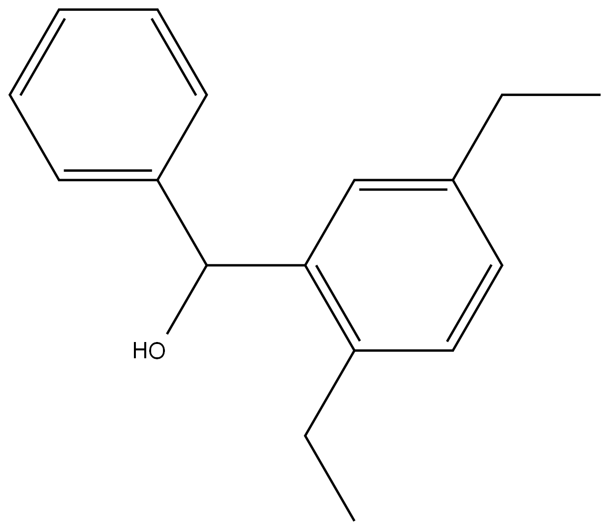(2,5-diethylphenyl)(phenyl)methanol Struktur