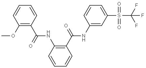 Benzamide, 2-[(2-methoxybenzoyl)amino]-N-[3-[(trifluoromethyl)sulfonyl]phenyl]- Structure