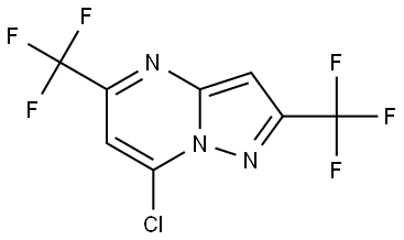 7-Chloro-2,5-bis(trifluoromethyl)pyrazolo[1,5-a]pyrimidine Struktur