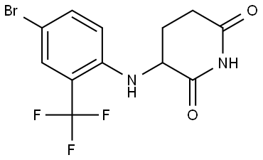 3-[4-bromo-2-(trifluoromethyl)anilino]piperidine-2,6-dione Struktur