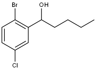 2-Bromo-α-butyl-5-chlorobenzenemethanol,1485221-13-3,结构式
