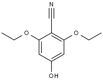 Benzonitrile, 2,6-diethoxy-4-hydroxy- Structure