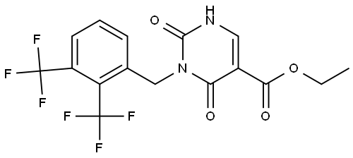 ethyl 3-(2,3-bis(trifluoromethyl)benzyl)-2,4-dioxo-1,2,3,4-tetrahydropyrimidine-5-carboxylate Structure