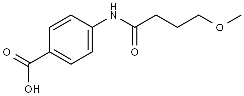 4-[(4-Methoxy-1-oxobutyl)amino]benzoic acid Structure