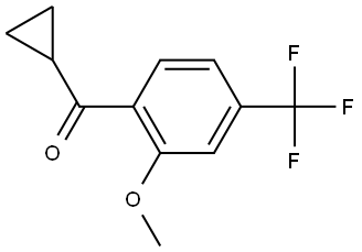 Cyclopropyl[2-methoxy-4-(trifluoromethyl)phenyl]methanone Structure