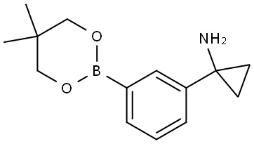 Cyclopropanamine, 1-[3-(5,5-dimethyl-1,3,2-dioxaborinan-2-yl)phenyl]- Structure