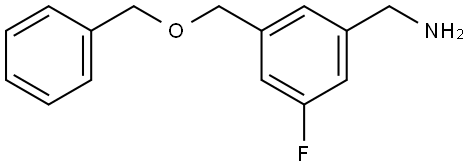 3-Fluoro-5-[(phenylmethoxy)methyl]benzenemethanamine Struktur