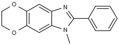 1-甲基-2-苯基-6,7-二氢-1H-[1,4]二噁烷并[2',3':4,5]苯并[1,2-D]咪唑 结构式