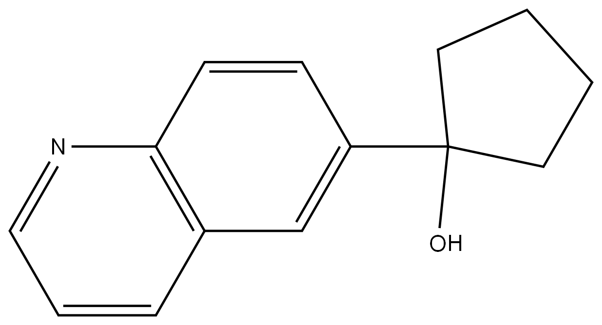 1-(quinolin-6-yl)cyclopentanol,1506090-52-3,结构式